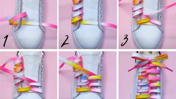 Варианты шнуровки обуви с 6 дырками